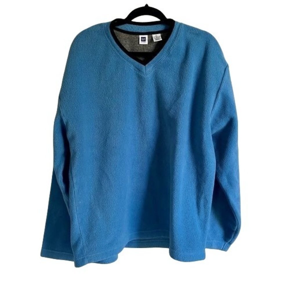 Gap Factory Store Blue Polyester Sweatshirt Large